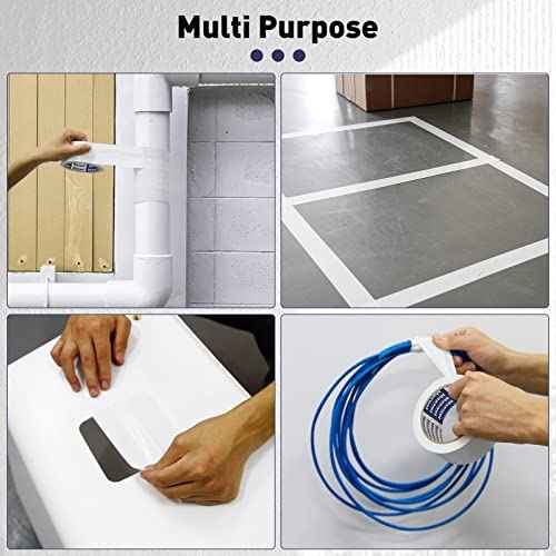 Duct Tape White Heavy Duty - 1.88 in 35 Yds Waterproof No Residue Strong Adhesive Duct Tape Tearable for Indoor Outdoor Use,Multi Purpose Home Repair