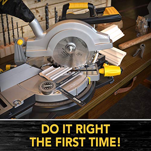 LEXIVON 7-Inch Aluminum Miter Saw Protractor - Precision Laser Engraved Angle Finder