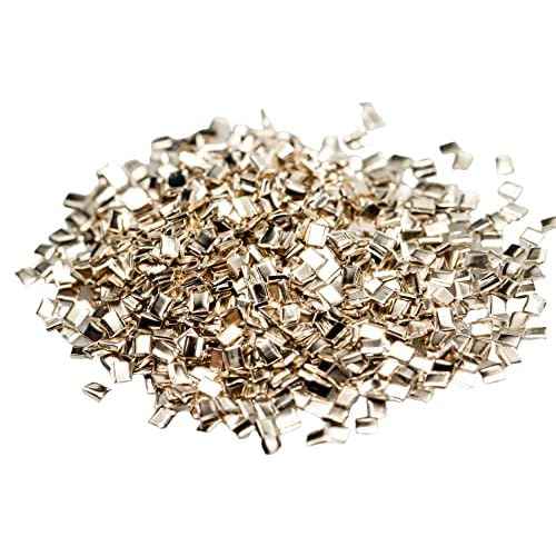 Silver Chip Solder (Hard) 3 Grams (~2000 pcs) 0.5 x 1.0 x 0.25mm Ultra Tiny Made in USA by CRAFT WIRE