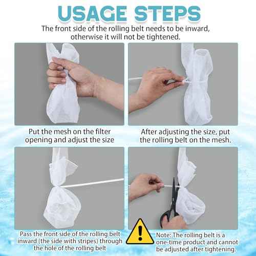 2 Sets 19.7 x 19.7 Inch Swamp Cooler Pump Swamp Cooler Filter Mesh Pump Basket Filter Screen with Cable Zip Ties