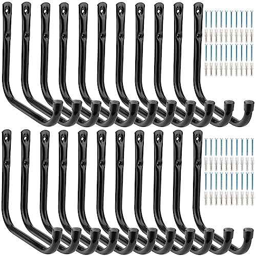 20Pcs Heavy Duty Garage Storage Hooks, 6.7 Inches Garage Wall Hook for Hanging Tools, Ladder, Bicycle, Chairs