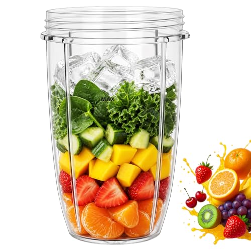 QUIENKITCH 24oz Nutribullet Replacement Cup for 600W/Pro 900W Blenders