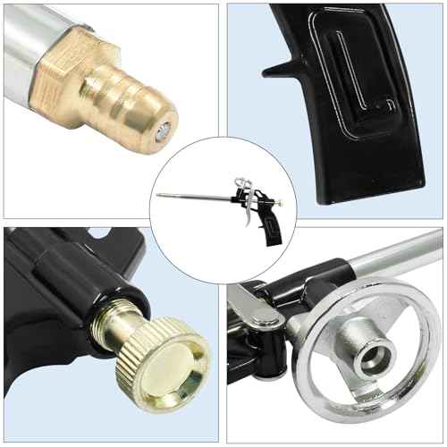 BokWin 1 Pcs Spray Foam Gun Heavy Duty Expanding Foam Gun Stainless Steel Sealant Application Gun for Filling Sealing Windows Gap