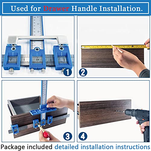 King&Charles Original ABS Cabinet Hardware Jig & Automatic Center Punch Set