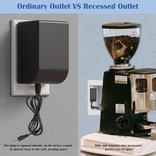 Magaliyo 1-Gang Recessed Outlet Box White for Wall Mount TV, GFCI & USB