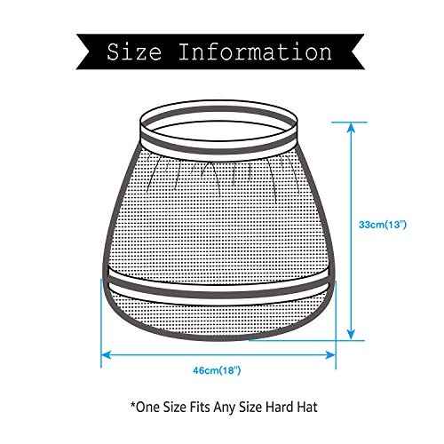 Evridwear High Visibility Neck Sun Shield with Reflective Stripe, Safety Hard Hat Shade with Breathable Mesh Elastic Band for Construction, Outdoor Activities, Landscaping from UV