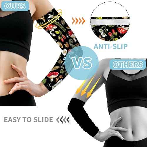 Buwuta Gardening Sleeves for Women Leaf Sleeves to Cover Arms Sleeves Anti-Scratch Farm Sun Protection Cooling Sleeve