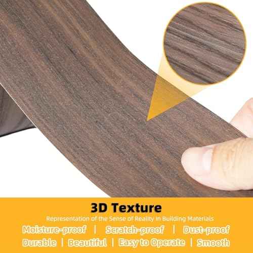 GSCIT Club Walnut Wallpaper, 2.4 inch X 15ft Self Adhesive Wood Grain Repair Tape Walnut Repair Patch for Tables, Chairs, Baseboards, Doors, Windows, Floors, Handicraft DIY.