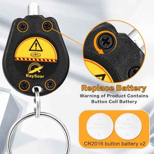 6 Pack 395nm Mini UV LED Keychain Flashlight UV Keychain Light Black Light for Detections