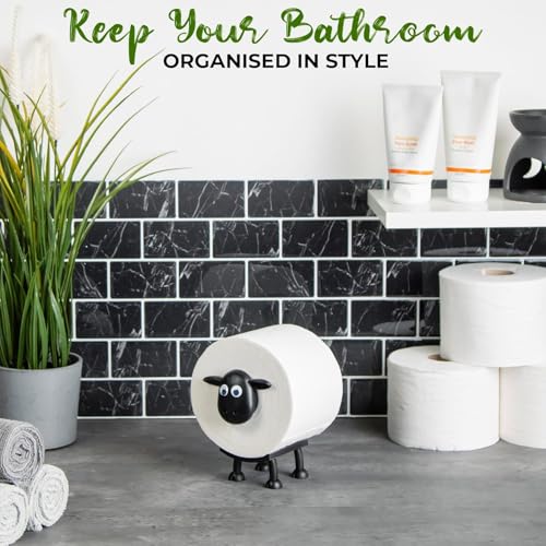 Toilet Roll Holder, Sheep Design Funny Toilet Paper Holder Free Standing, Tissue Paper Roll Storage for Bathroom Decor