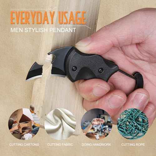 Christmas Stocking Stuffers Gifts for Men Him, Small Pocket Multitool Knife for Men Dad Gifts, Keychain Box Cutter with Bottle Opener, Cool Gadgets for EDC Camping Hiking