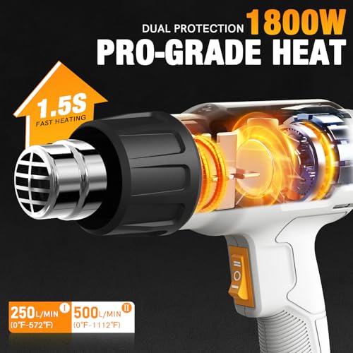 Batavia 1800W Dual-Temperature Heat Gun for Crafts & DIY Projects