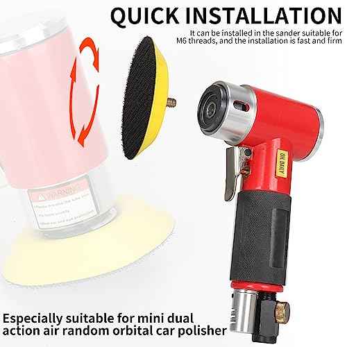 2Pcs 3" Hook and Loop Backing Pads for Orbital Sander M6 Threads Polishing Buffing Plate for Dual Action Car Polisher