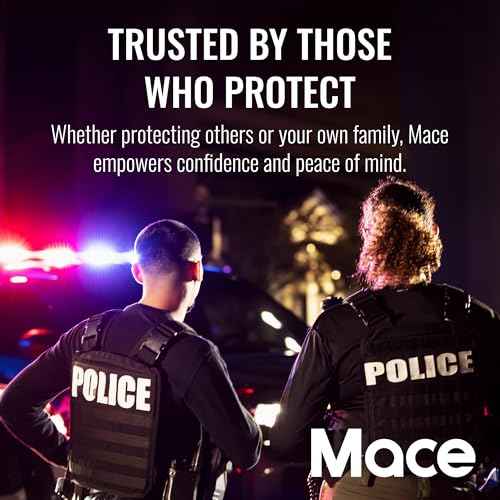 Mace Pepper Spray - Triple Action Model, 3-in-1 Formula (OC, Tear Gas, UV Dye), Flip Top Safety Cap, Self Defense Spray for Women & Men
