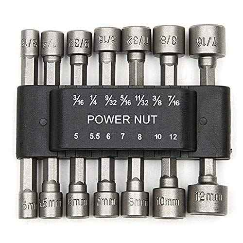 14Pcs Power Nut Driver Drill Bit Set, 1/4¡± Hex Socket Adapter Bolt Drivers Repairing Tool Kit, Suitable for Quicker Change Chuck, Electric Screwdriver, Hand Drill, Pneumatic Drill, Lithium Drill