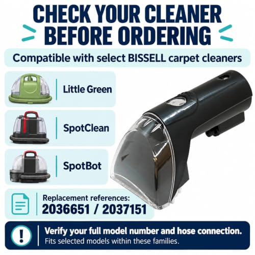 Replacement 3' Tough Stain Tool with Removable Nozzle for Bissell Carpet Cleaners – 2036651/2037151