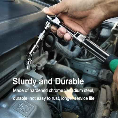 4-Piece 3/8 Inch Drive Extension Bar Set, Includes 3, 6, and 10 Inch Extensions and 3/8 Inch Drive Universal Joint Socket