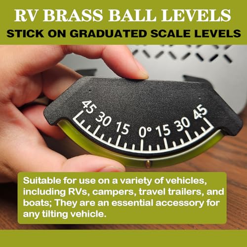 3-Pack Geouniver RV Level Gauges Ball Inclinometers for Camper Trailers
