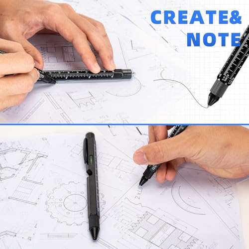 MaxLax 9-in-1 Multi-Tool Pen Gift Set - Father's Day Present with Pliers, Assembly and DisassemblyTools & Bottle Opener, Gifts for Men, Dads & Outdoorsmen - Great for Birthdays (Black+Black)