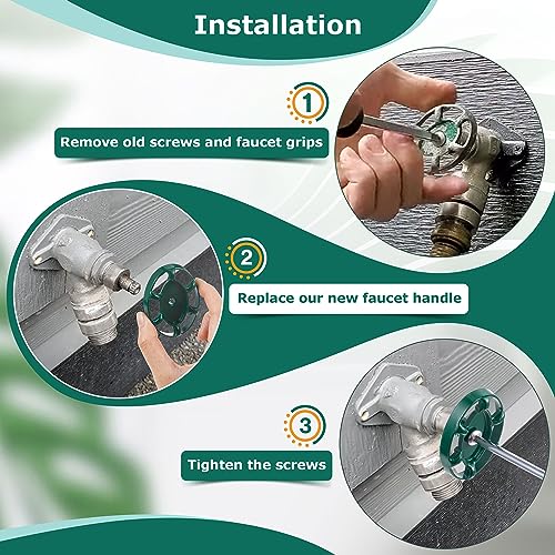 Dreyoo Green Oval Outdoor Faucet Handle 3/8 in 12 Point Replacement
