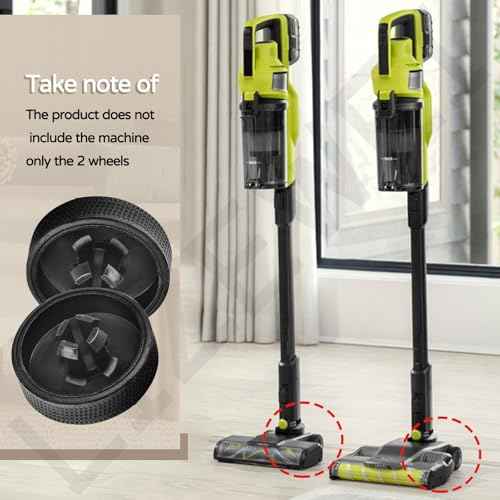 2 Pack Upgraded Replacement Wheel Compatible with Ryobi Cordless Stick Vacuum PCL720K, PBLSV716K