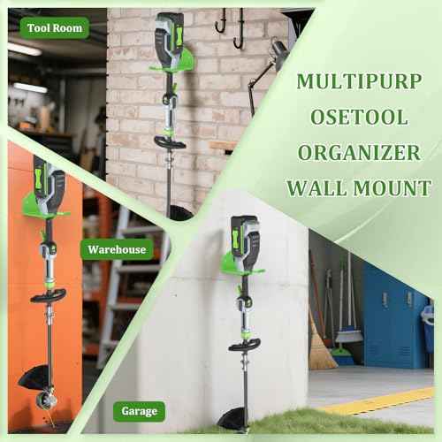 Power Tool Organizer Wall Mount, Lawn Tool Storage Rack for Weed Eater, Trimmer Rack for E.GO Power+ String Trimmer, Battery Powered 2 Pack