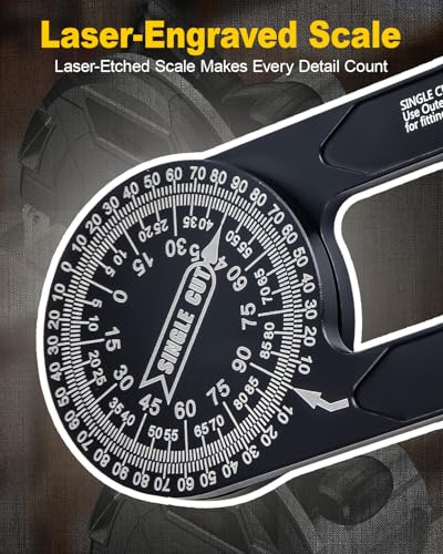 7.2-in CNC Aluminum Miter Saw Protractor Angle Finder | Anyongora