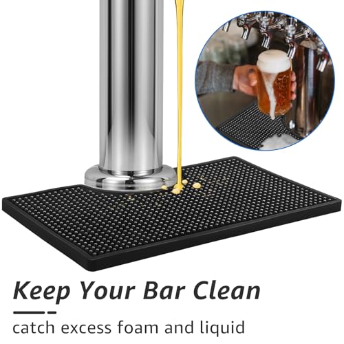 MRbrew Beer Drip Tray 12 x 6.9 in Non-Slip PVC Kegerator Surface Mount Tray