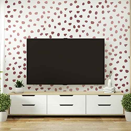 500 Pieces Irregular Polka Dots Boho Wall Decal Vinyl Nursery Wallpaper Sticker Wall Decor Peel and Stick Dot Wall Sticker for Kids Baby Girl Bedroom Home Classroom Decoration (Rose Gold)