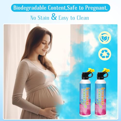 Merear Blue Gender Reveal Fire Extinguisher Set - Biodegradable Baby Boy Party Decor