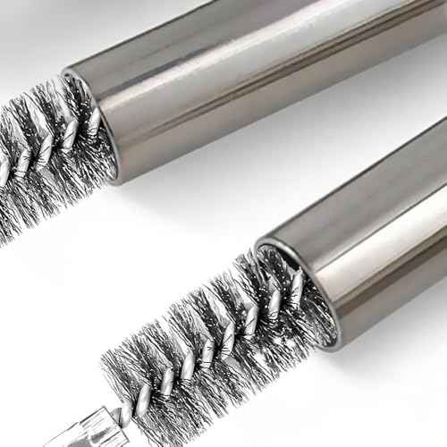 6PCS Stainless Steel Bore Brush Set with 1/4" Hex Shank Twisted Drill Wire Bore Brush Set,Bristles Wire Brush for Power Drill, Different Sizes (8, 10, 12, 15, 17, 19mm) for Rust and Tube Cleaning