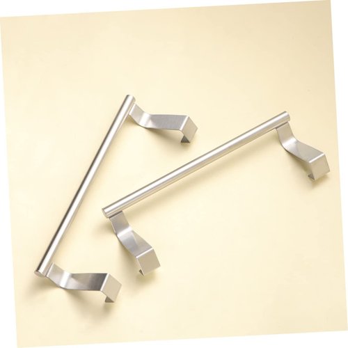Holibanna 2Pcs Stainless Steel Towel Organizer Holder Multifunctional Storage Rack for Bathroom and Kitchen Nail Design and Convenient Towel Stand