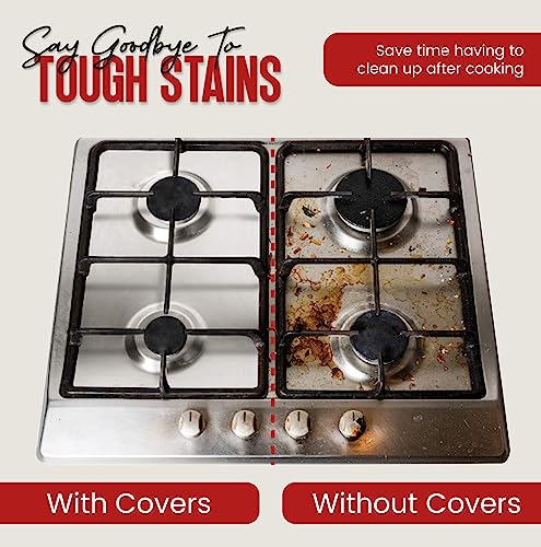 Linda’s Essentials Aluminium Gas Stove Burner Covers (50 Pack) – Heat‑Resistant, Trim‑To‑Fit Stove Top Liners