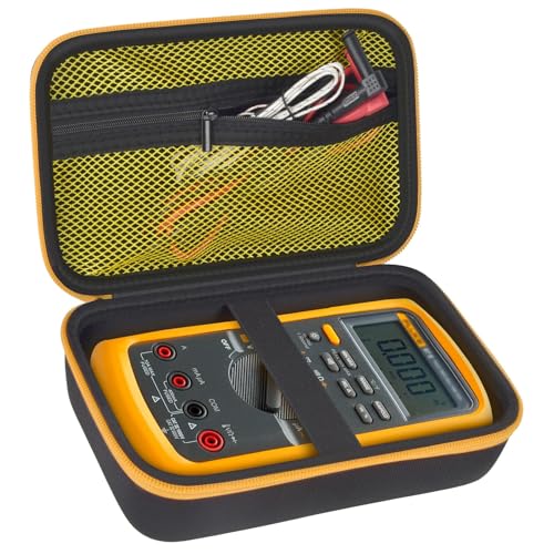 Comecase Hard EVA Case for Fluke 87V/88V/15B+/17B+ Digital Multimeter - Black & Yellow Pocket