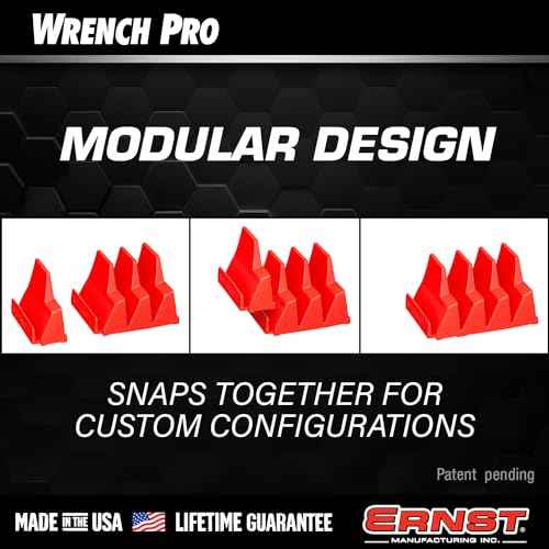 Ernst Manufacturing Wrench Pro - Modular Wrench Organizer for 20 Tools with Magnetic Base - Made in the USA