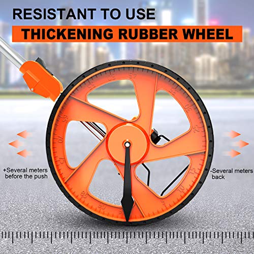 Zozen Measuring Wheel in Feet & Inches - 40in Ext., Orange, Collapsible