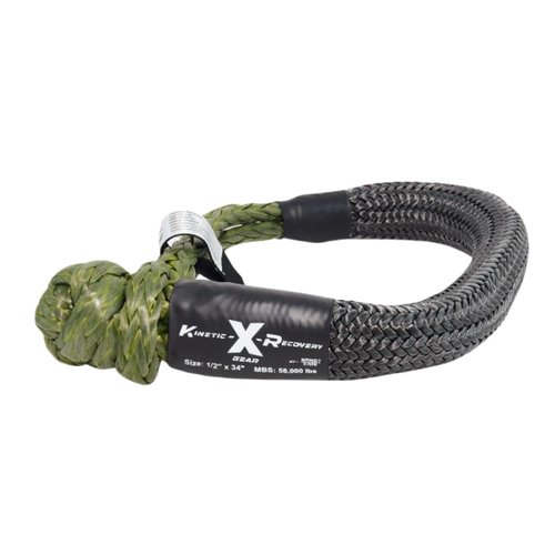 Kinetic-X Hitch Hero Soft Shackle – Heavy-Duty Synthetic Recovery Shackle for Off-Road Vehicles, Metal Edge Rated, USA-Tested, Soft Shackle Hitch Mount & Rope Shackle Kit (Multiple Sizes) (1/2")