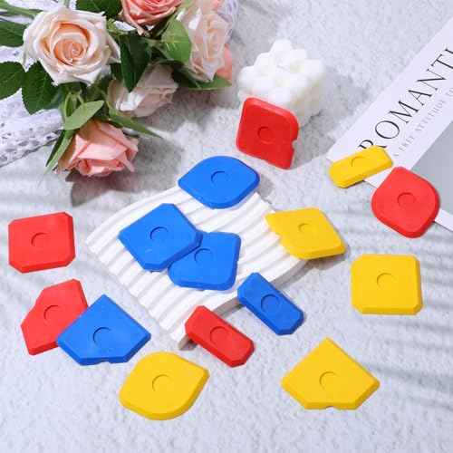 Caulking Kit 15 PCS Silicone Sealant Finishing Tools Multi-Edge Sealant Applicator Smoother Portable Sealants Grout Scraper Sealants Grout Finishing Sealing Caulking Tool for Bathroom Floor Window