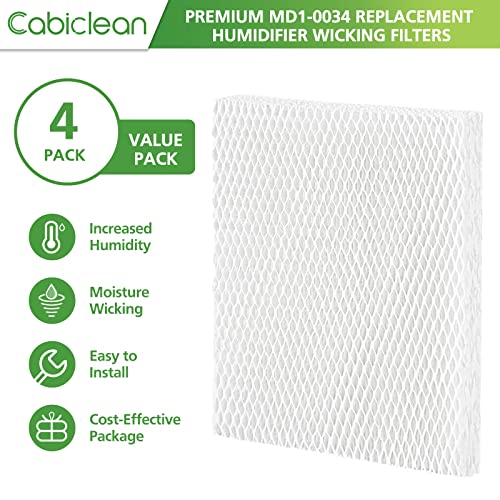 Cabiclean MD1-0034 Replacement Humidifier Wick 4-Pack for Vornado EVAP Series