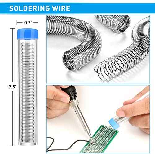 Soldering Iron Kit, 60W Upgraded Soldering Kits Adjustable Temperature Welding Tool Solder Irons Pen with On/Off Switch Use for Electrical Repairs