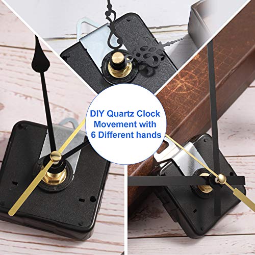Outus 6 Pack High Torque Silent Quartz Clock Movements 20 mm/ 0.8 Inch