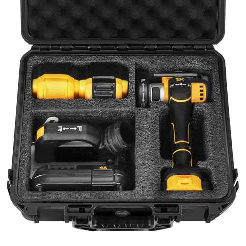 Hard Case for Dewalt Cut Off Tool - Tool Bag for Dewalt 20V MAX XR Brushless Compact Cut Off Tool, Waterproof & Shockproof Box for Cut Off DCS438 | Battery | Charger | Cutting Dust Shroud (Case Only)