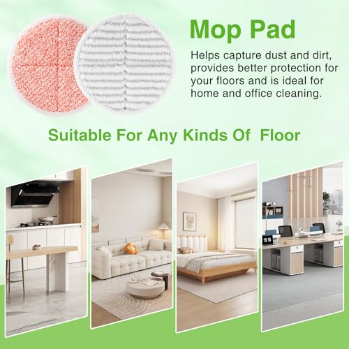 8 Pack Mop Pads Replacement for Bissell Spinwave 2124 Hard Floor Mop - Zeekech