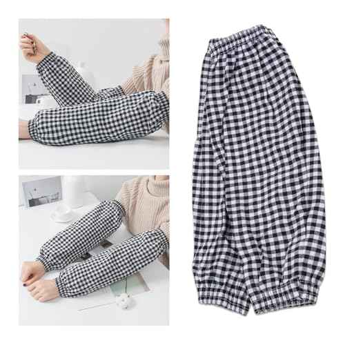 KOOBOOK 3Pairs Cotton Linen Arm Sleeves Reusable Forearm Protectors for Kitchen Cooking Gardening Oversleeves to Cover Arms Oilproof Arm Sleeves