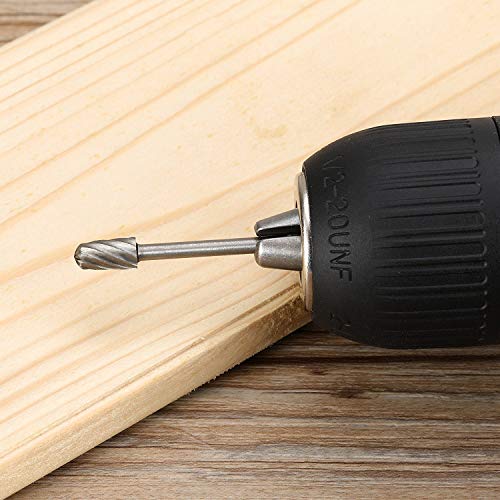 Tungsten Carbide HSS Rotary Burr Set - APlus 20pcs Wood Carving Drill Bits Set with 3mm 1/8 inch Shank for DIY Woodworking, Carving, Engraving, Drilling