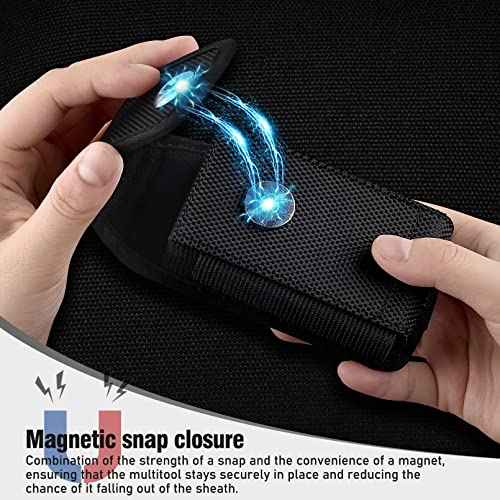 Multitool Sheath Compatible with Leatherman EDC Belt Organizer Tool Holster Pouch, Black