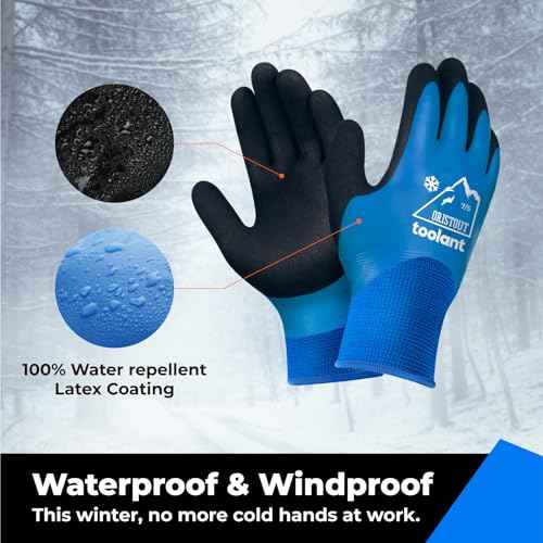 Waterproof Winter Work Gloves for Men and Women, Touchscreen, Freezer Gloves, Thermal Insulated, for Cold Weather