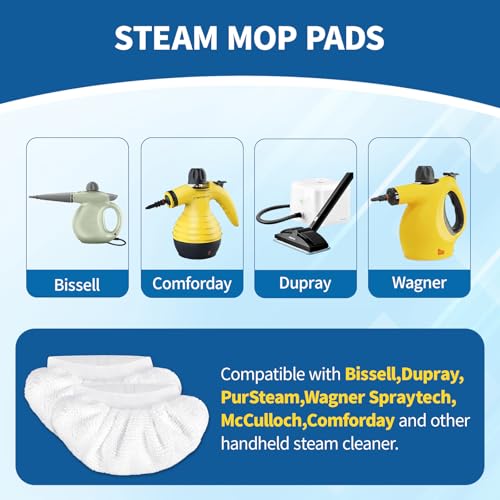 NXPPYY 16-Pack Universal Microfiber Cloths for Steam Cleaners – Replacement Pads