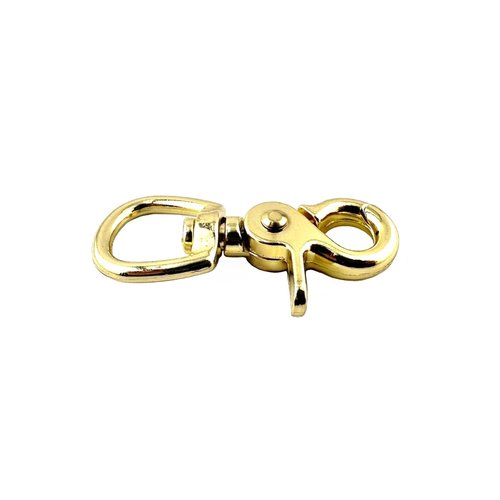 Heavy Duty Oval Eye Swivel Trigger Scissor Snap Nickel Plated 19 mm Round Eye Clip Hooks Durable for Equine Horse Stable Reins Halter Leads Marine Nickel Plated Oval Eye Gold (2)