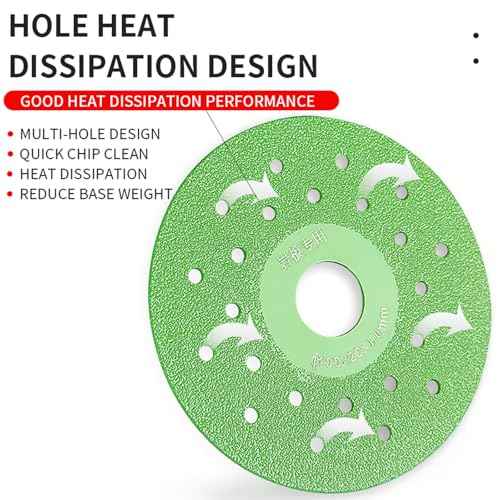 Rock Slab Cutting Disc, Glass Cutting Disc, 4 Inch Rock Slab Flat Grinding Cutting Piece, Diamond Chamfered Saw Blades for Cutting and Grinding Tile and Marble (3)